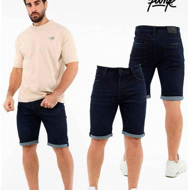 Bermudas mezclilla negras grises y azules  elastizadas - Img 121184062