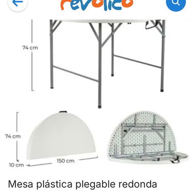 Mesa y sillas plásticas plegables para exteriores y terraza de 4 y 6 plaza - 2/4
