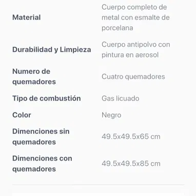Cocina 4 quemadores - 2/3