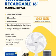 Ventilador Recargable Marca Royal 👑 - Img 55316593