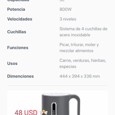Picadora eléctrica de carne - 2/3