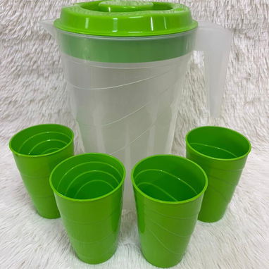 Juego de jarra de 3 litros con sus 4 vasos (Todo plástico) en 3500cup - Img 123343999