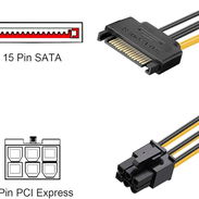 Cable adaptador SATA a 6 pines macho PCI-e para alimentar tarjetas de video - Img 53735234