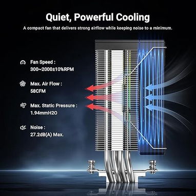 ID-COOLING disipador de aire para CPU SE-214-XT V2 ARGB, 4 tubos de calor, ventilador ARGB PWM 52815418 - Img 122573692