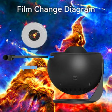 Proyector de Galaxias Estrelladas y Cuerpos Celestes Modelo BL-DQY02 con 13 Discos de Películas HD. Nuevo en caja. - 5/8