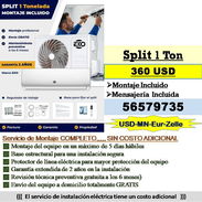 SPLIT (de 1 Tonelada)....Con Servicio Completo de Instalación...Tpte Incluido tlf 56579735 /(USD-MN-Eur-Zelle) - Img 53936319