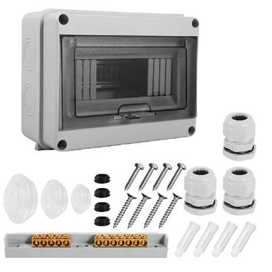 Caja de Distribución Eléctrica MCB Modelo H12 de 12 Vías IP65 IK08 PC+ABS con Cubierta Transparente - 2/2