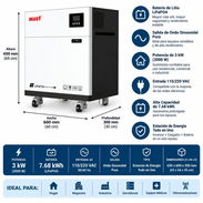 Inversor dos en uno Must de inversor 3kw con batería 7kw de 110 y 220v nuevo en caja Shan noe - Img 57450182