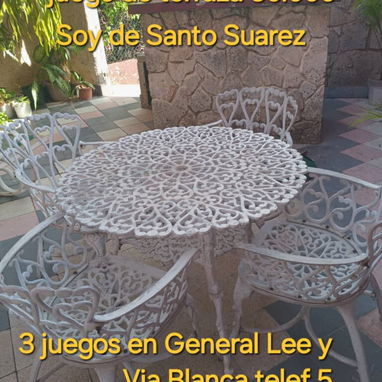 💥"¡Llegar y sentarse! Juego de terraza de aluminio,ideal para reuniones familiares,cero óxido,ligereza y durabilidad 💥 - Img 120037411