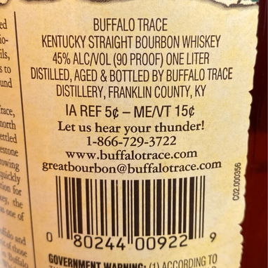 Se vende whiskey bourbon BUFFALO TRACE KENTUCKY STRAIGHT BOURBON WHISKEY. Calidad gourmet. - Img 126811965