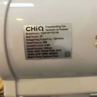 Ventilador de pedestal CHIQ blanco de 18" - Img 126163939
