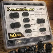 🧰🔌 PRÉNSAESTOPAS / CABLE GLAND – KIT COMPLETO 🔌🧰 📦 Caja con 50 piezas 💧 Impermeables y ajustables ⚙️ Ideales para - Img 54609264