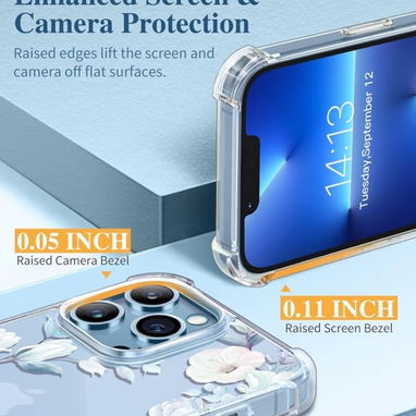 Funda Floral GVIEWIN para iPhone 13 Pro (6.1") | videojuegoshabana.com - Img 122687287