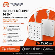 Enchufe Múltiple 14 en 1 con USB-C y Protección contra Sobrecarga | Hogar en La Habana - Img 55378826