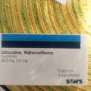 Lidocaína e Hidrocortisona 6 supositorios - Img 57194336