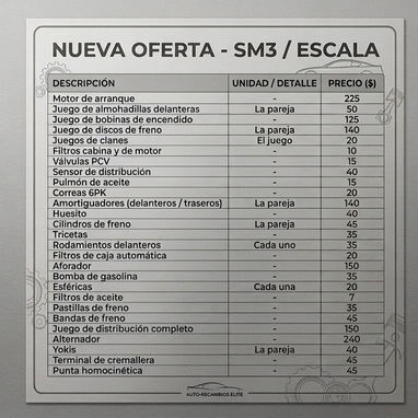 Piezas para Sm3,RENAULT SCALA,NISSAN ALMERA CLASSIC - 2/3