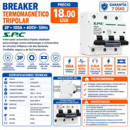 BREAKER TERMOMAGNÉTICO TRIPOLAR 100A - Img 57777925