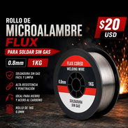 Rollo de alambre flux core calibre 0.8 mm 1 kg - Img 56278410