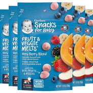 Comida snacks para bebé de frutas con vitaminas. Marca Gerber. Comida complementaria para bebé. Cosas de bebé. - Img 45562199