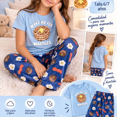 Pijamas de niña de algodón - 3/4