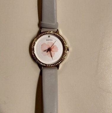 BELLO RELOJ DE MUJER MARCA SUIZA "BERTHA" EN ACERO INOX Y MANILLA DE PIEL. NUEVO - Img 67198267