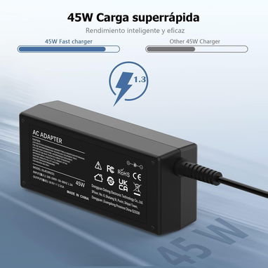 Cargador 45W con HP Pavilion X360 11 13 15 Elitebook 840 850 ProBook 430 440 450 470 G3 G4 G5 G6 G7 G8 Stream 53274327 - Img 118434503