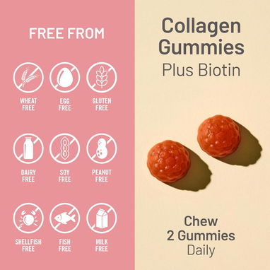 Gomitas de Colágeno + Biotina con Vitamina C, E y Zinc (NatureWise · 60 gomitas) - 8/10