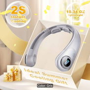 Ventilador portátil recargable para cuello, manos libres con pantalla LED - Img 57631789