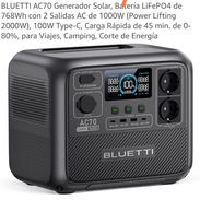 ⚡ BLUETTI AC70 – 768Wh LiFePO4 – 1000W – $600 USD ⚡ - Img 58154644