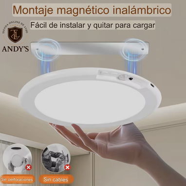 Lámpara redonda recargable. Con sensor de movimiento y mando. - Img 125173530