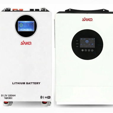 Instalación de Kit solar Sako de 12 kw  Inversor híbrido Sako de 12 kw para la 110/220 v Batería Sako de 51.2 v x 320 ah - Img 121678472