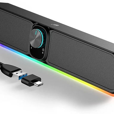 Bocina para PC USB/ Bluetooth Barra de Sonido RGB para PC / Laptop (Nueva en Caja) - Img 125757685