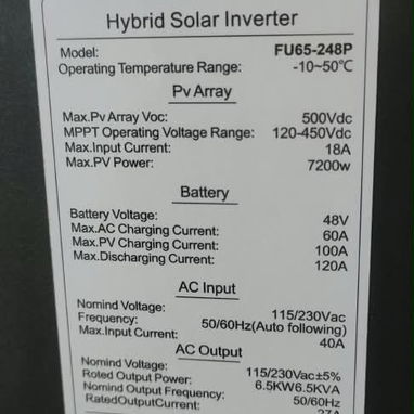 ☀️ INVERSOR SOLAR HÍBRIDO DE 6.5kW EN VENTA ⚡ - 2/2