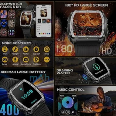 45 USD O AL CAMBIO SMARTWATCH KT83 DE GAMA ALTA RESISTENTE AL AGUA 5ATM VALVULA DE DESCOMPRESIÓN..PANTALLA AMOLED 400MA - Img 123188740