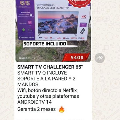 Televisor Smart tv Royal 32 " + cajita Vivamax 195 USD sin xajita 160 USD Televisor Smart TV Challenger 65" - Img 121865084