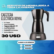 ☕ CAFETERA ELECTRICA ROYAL 🌑 NEGRA ♦️ 3-6 TAZAS 💲30 USD - Img 54353763