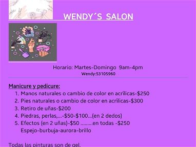 Wendy's Salon : peluquería,manicure, pedicure,cejas - Img 65299269