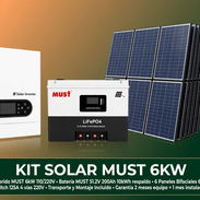 *Kit Solar MUST 6 kw* - Inversor híbrido MUST de 6 kW para la 110/220 v - Batería  MUST de 51.2 v x 200 ah 7500 - Img 57151787