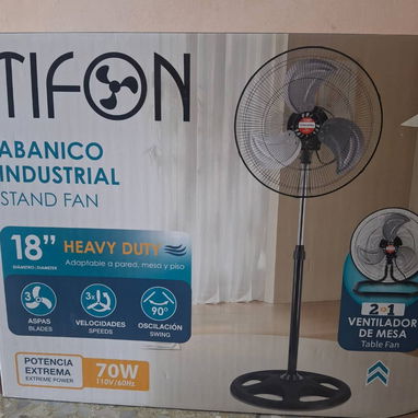 🌪️Ventilador Ciclón 3en1 de 18", pulgadas. Adaptable a Pared, Mesa y Piso. ⚙️Potencia : 70W. Calidad Industrial - Img 122724034