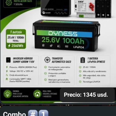 Combo (Inversor + baterías + Transfer automático) kit solar - 4/9