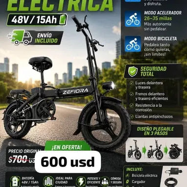 Bicicleta electrica pegable de 15 ah - Img 123388719