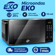 Microondas EKO Capacidad 20 L Color negro efecto espejo - Img 57859890