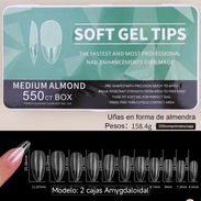 Uñas soft gel caja de 550, tipo almendra $4500 pesos - Img 56363424