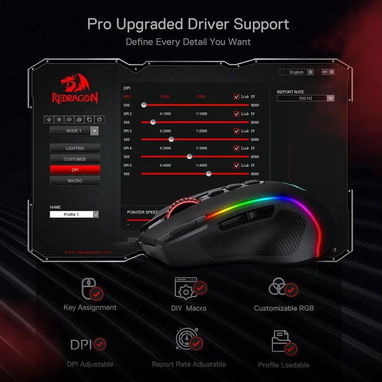 MOUSE GAMING RGB REDRAGON M612 PREDATOR RGB NUEVOS EN CAJA - Img 127985476