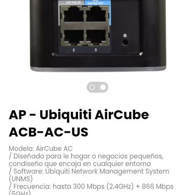 AP - Ubiquiti AirCube ACB-AC-US. Incluye: Adaptador de corriente y manual de instalación - Img 116493335