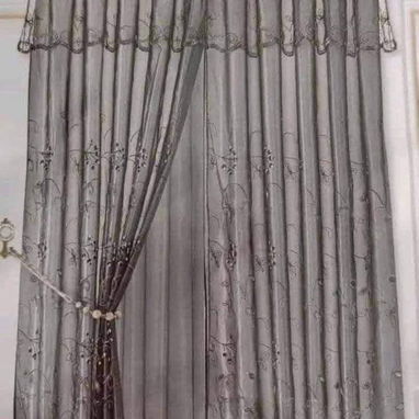 Cortinas de satín y encaje - Img 109813878