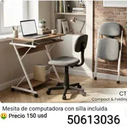 Mesa de computadora con su silla 🪑 - Img 55975269