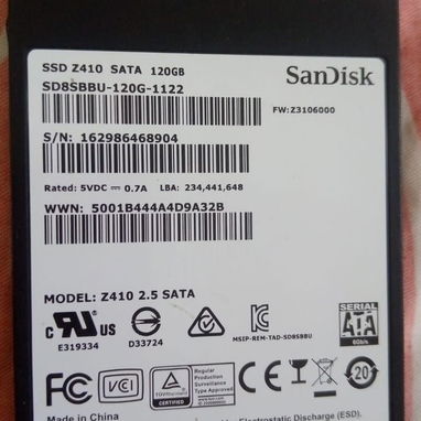 ✨OFERTA✨ SSD 120GB SANDISK Z410 DE USO FUNCIONANDO PERFECTAMENTE EN 15 USD - Img 125002067