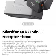 Micrófonos DJI Mini -receptor -base. Incluye base de carga para transmisor y cable divisor - Img 54459297