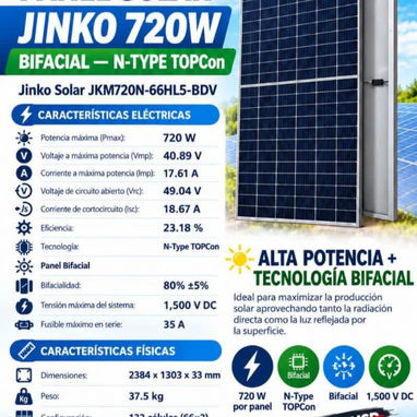 Paneles solares Bifaciales 635W y 720W - 2/2